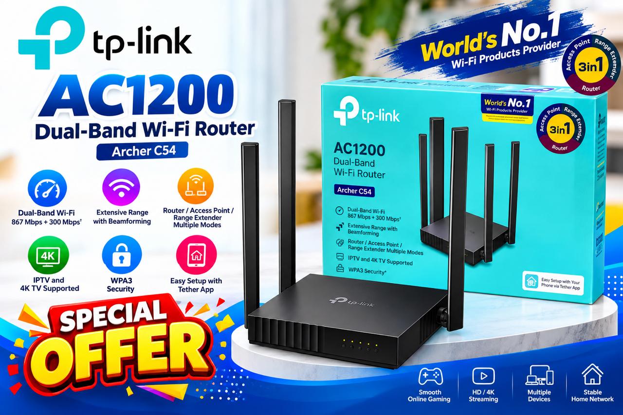 TP-Link Archer C54 AC1200 Dual Band WiFi Router