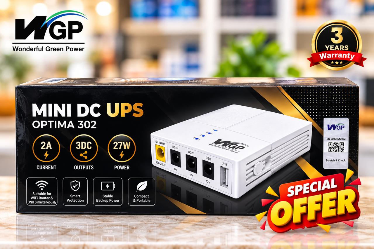 WGP Mini UPS Mini DC UPS 9V 1A, 12V 2A, 12V 2A